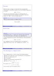 Overview Quick review The advantages of a diagonal matrix