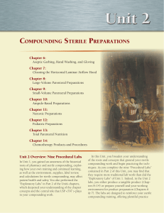 compounding sterile preparations