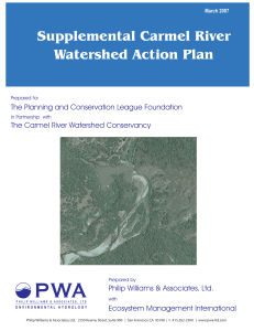 Supplemental Carmel River Watershed Action Plan