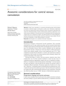 Anatomic considerations for central venous cannulation