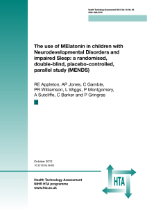 The use of MElatonin in children with Neurodevelopmental