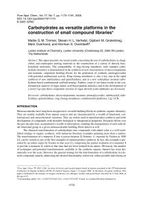 Carbohydrates as versatile platforms in the construction