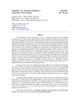 Chemistry 871/671/495, Structure and Bonding