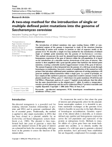 A two-step method for the introduction of single or multiple