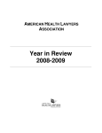 Year in Review 2008-2009 - The American Health Lawyers