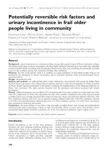 Potentially reversible risk factors and urinary incontinence in frail
