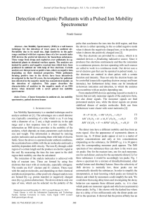 Detection of Organic Pollutants with a Pulsed Ion Mobility