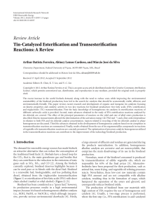 Tin-Catalyzed Esterification and Transesterification Reactions: A