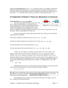 6-3 Implication of Newton`s Third Law: Momentum is Conserved