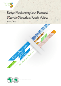 Factor Productivity and Potential Output Growth in South Africa