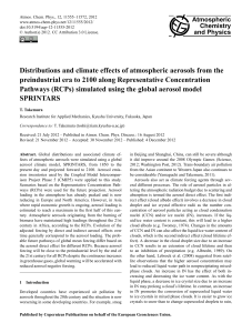 Distributions and climate effects of atmospheric aerosols from the