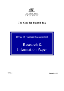 TRP99-3 -The Case for Payroll Tax