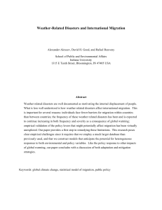 Weather-Related Disasters and International Migration