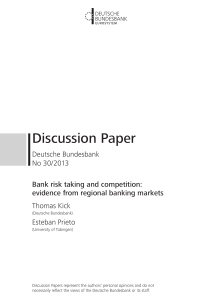 Bank risk taking and competition: evidence from