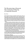 The Phenomenology of Research: The Construction of Meaning in