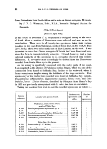 Some Nemerteans from South Africa and a note on Lineus