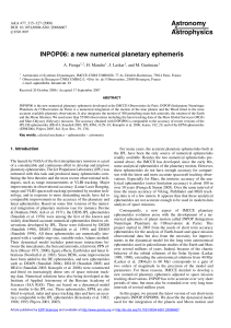 INPOP06: a new numerical planetary ephemeris