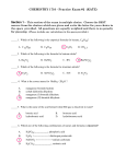 CHEMISTRY 1710 - Practice Exam #2 (KATZ)