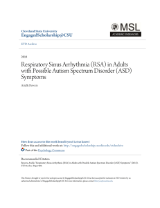 Respiratory Sinus Arrhythmia (RSA) in Adults with Possible Autism