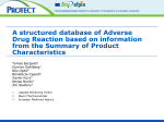A structured database of ADR based on information