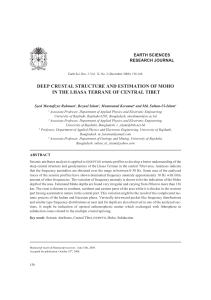 deep crustal structure and estimation of moho in the lhasa terrane of