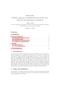 ECPOL: equations and MAtlAB tools for EC wave reflection and