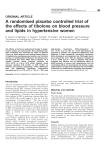 A randomised placebo controlled trial of the effects of