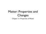 Chapter III: Matter - Norwell Public Schools