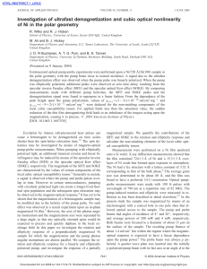 Investigation of ultrafast demagnetization and cubic optical