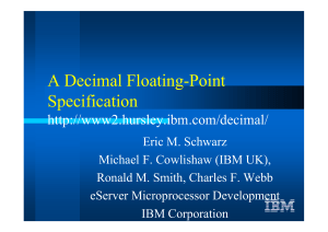 A Decimal Floating-Point Specification