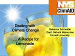 Dealing with Climate Change … A Recipe for Lemonade