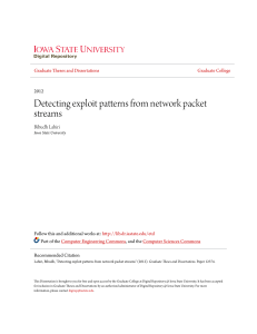 Detecting exploit patterns from network packet streams