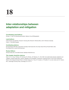 Chapter 18: Inter-Relationships Between Adaptation and