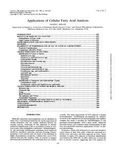 Bacterial Fatty Acids