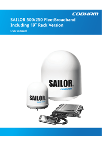 SAILOR 500/250 FleetBroadband Including 19” Rack Version