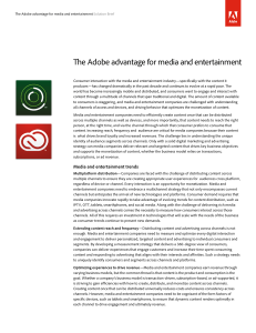 The Adobe advantage for media and entertainment