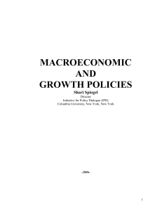 macroeconomic and growth policies