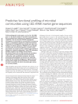Predictive functional profiling of microbial communities