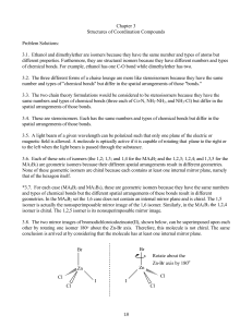 18 Chapter 3 Structures of Coordination Compounds Problem
