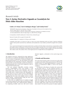 New L-Serine Derivative Ligands as Cocatalysts for Diels