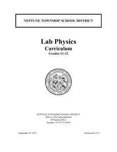 Lab Physics - Neptune Township School District