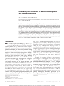 Role of thyroid hormones in skeletal development and bone