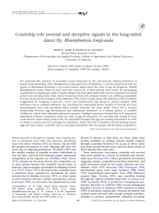 Courtship role reversal and deceptive signals in the