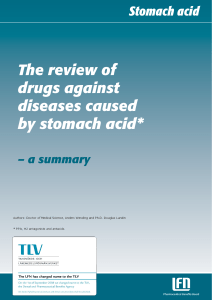 Summary of the review of drugs against stomach acids
