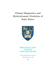 Plasma Diagnostics and Hydrodynamic Evolution of Solar Flares