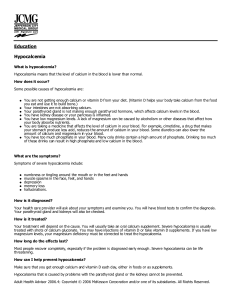 Hypocalcemia