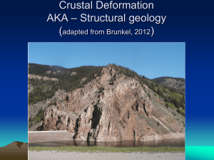 Chapter 10 – Crustal Deformation