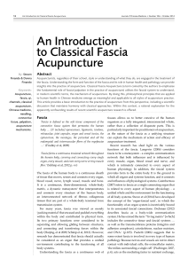 An Introduction to Classical Fascia Acupuncture