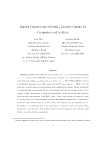 Explicit Constructions of Depth-2 Majority Circuits for Comparison