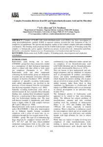 Complex Formation Between Iron(III) and